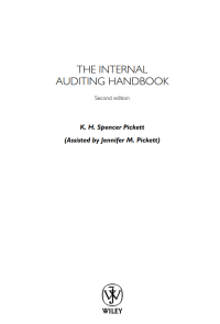 THE INTERNAL AUDITING HANDBOOK